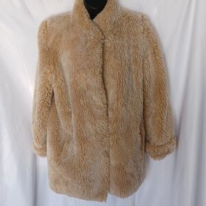 Versailles by Hillmore vintage faux fur Teddy Bear coat, union made sz M